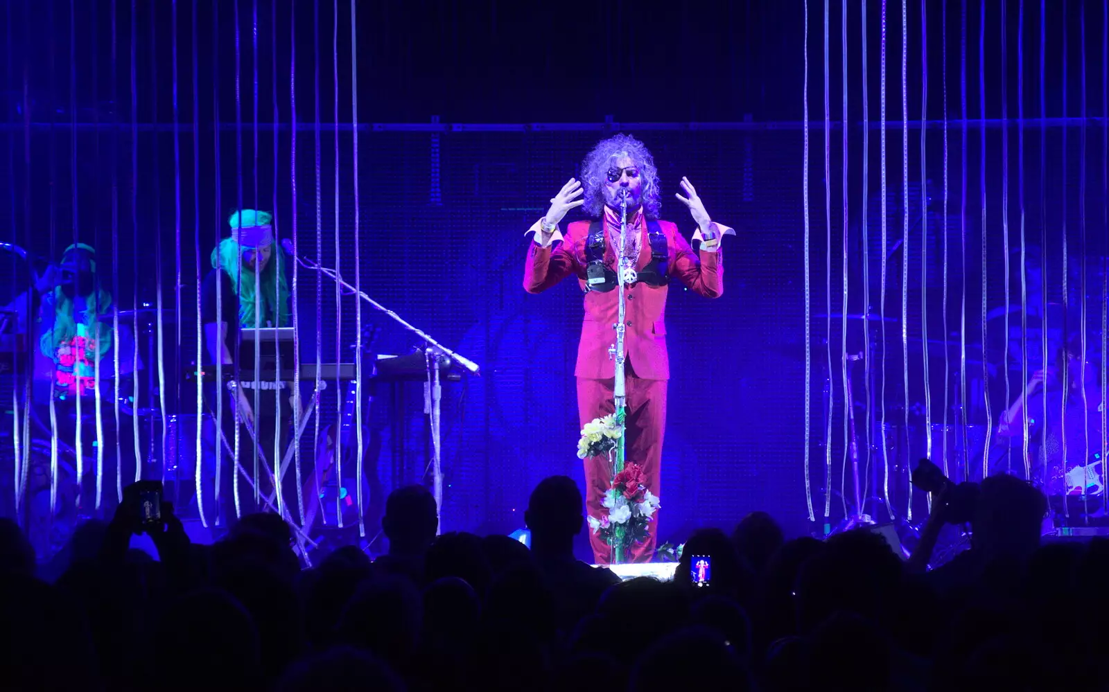 Wayne Coyne comes on stage, from Flaming Lips at the UEA, Norwich, Norfolk - 26th June 2017