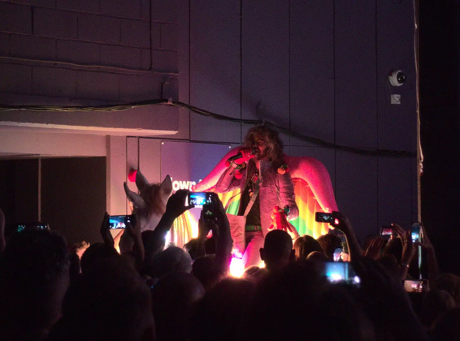 Wayne Coyne begins his tour of the auditorium, from Flaming Lips at the UEA, Norwich, Norfolk - 26th June 2017