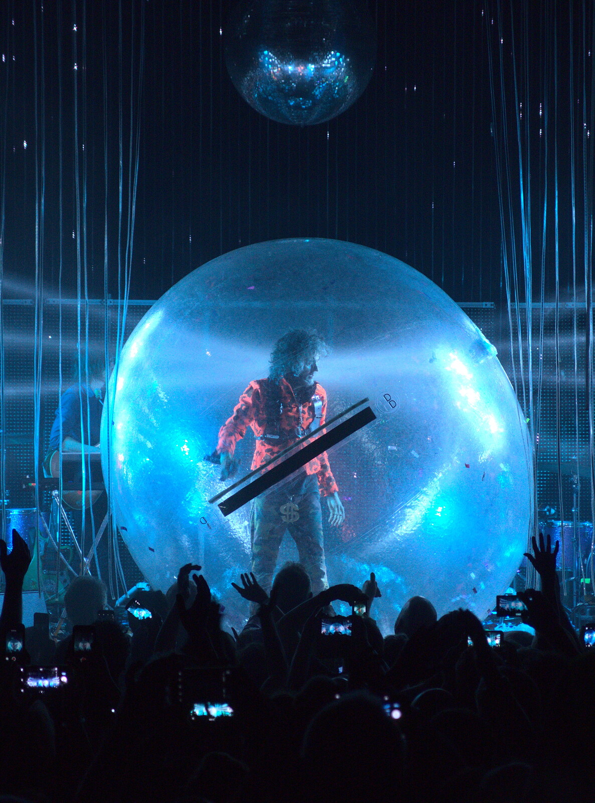 Wayne in his trademark Zorb ball from Flaming Lips at the UEA, Norwich, Norfolk - 26th June 2017