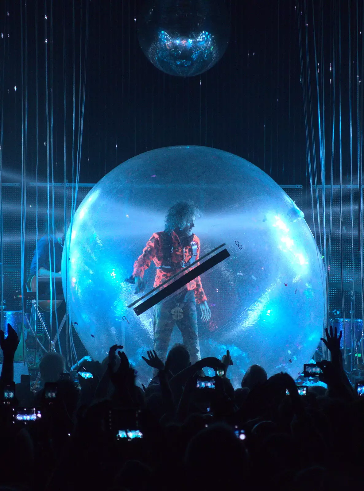 Wayne in his trademark Zorb ball, from Flaming Lips at the UEA, Norwich, Norfolk - 26th June 2017