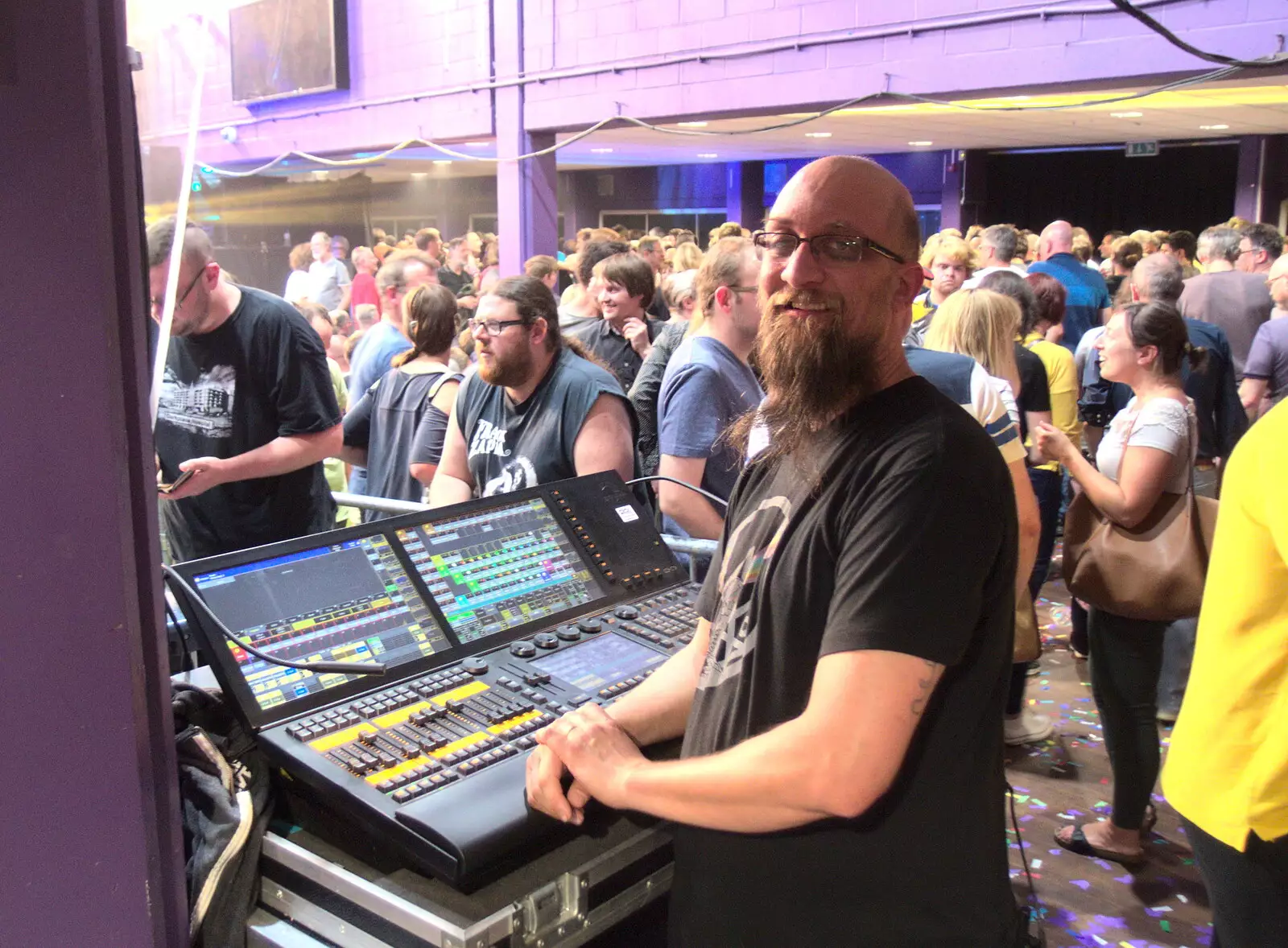 The UEA's lighting engineer, from Flaming Lips at the UEA, Norwich, Norfolk - 26th June 2017