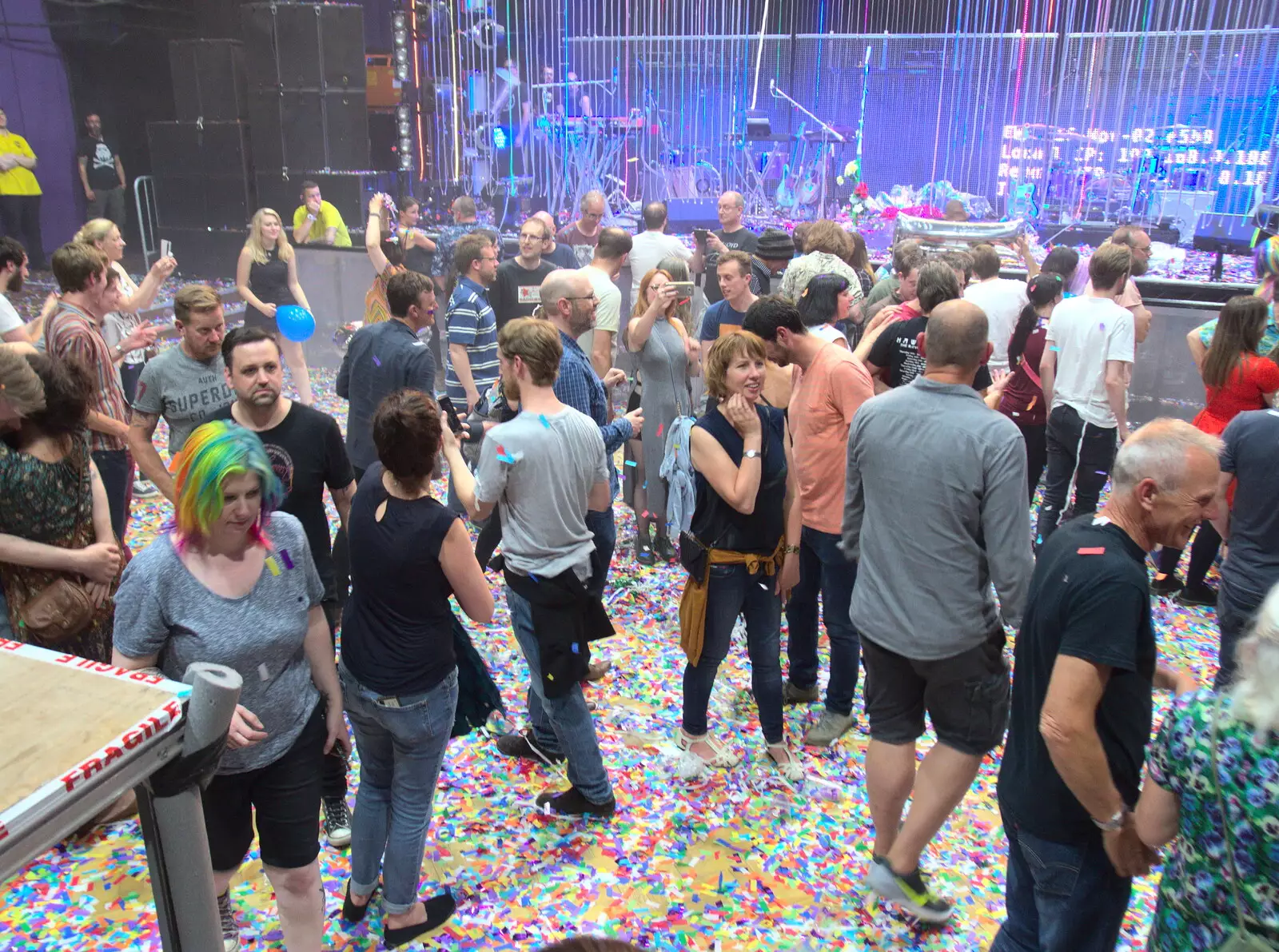 There's confetti all over the floor, from Flaming Lips at the UEA, Norwich, Norfolk - 26th June 2017