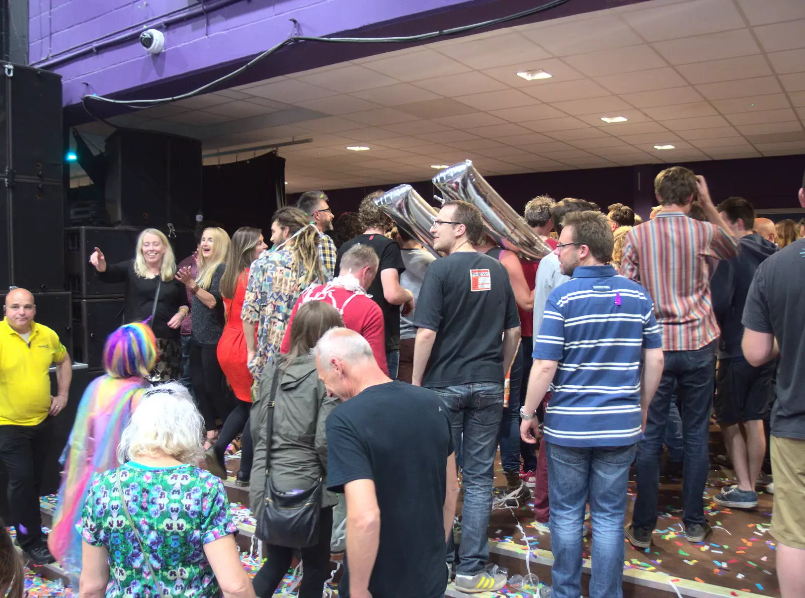 The crowd leaves, from Flaming Lips at the UEA, Norwich, Norfolk - 26th June 2017