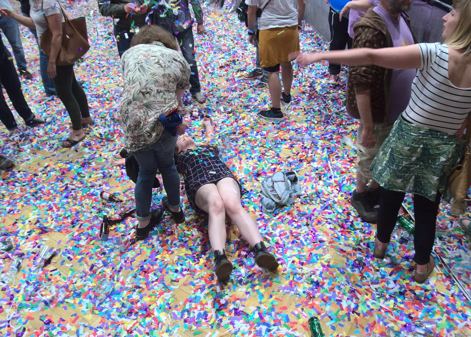 It's all too much for one fan, from Flaming Lips at the UEA, Norwich, Norfolk - 26th June 2017