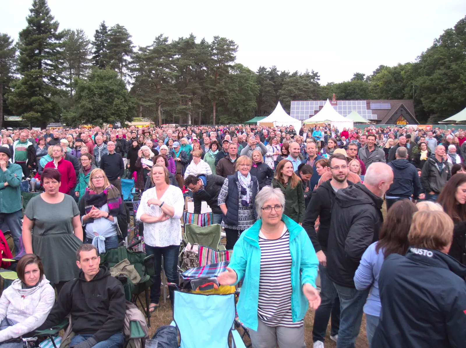 The crowd is largely of the older generation, from Elbow at High Lodge, Brandon, Suffolk - 29th June 2017