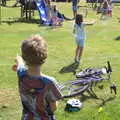 Fred's making bubbles, Camping at Dower House, West Harling, Norfolk - 1st July 2017