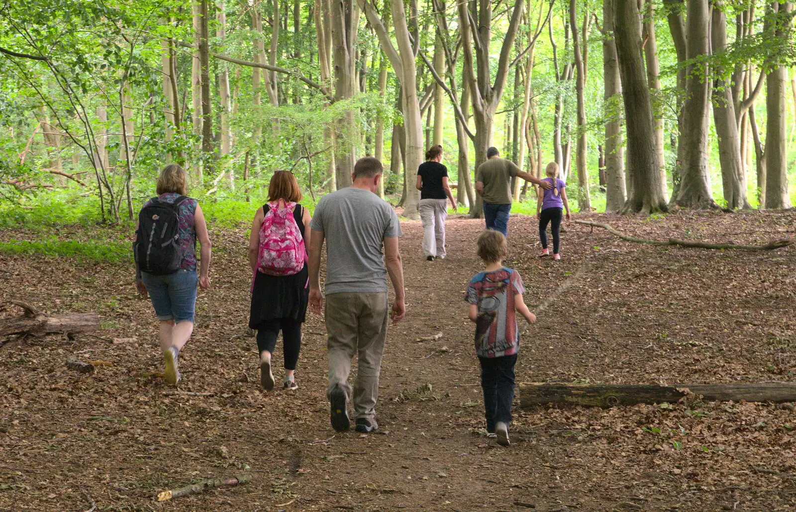 We wander off on the path, from Camping at Dower House, West Harling, Norfolk - 1st July 2017