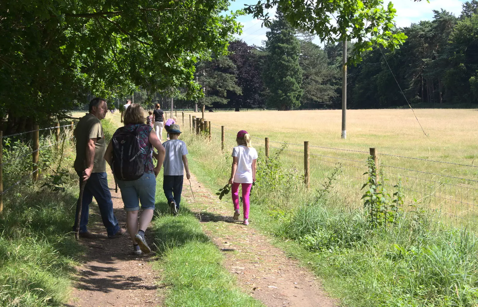 On the path out of the woods, from Camping at Dower House, West Harling, Norfolk - 1st July 2017