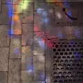 Stained-glass light plays on the tiled floor, Camping at Dower House, West Harling, Norfolk - 1st July 2017