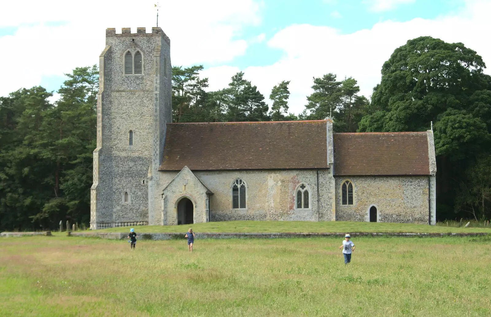 All Saints in West Harling, from Camping at Dower House, West Harling, Norfolk - 1st July 2017