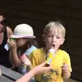 Harry gets ice-cream all over his face again, Camping at Dower House, West Harling, Norfolk - 1st July 2017