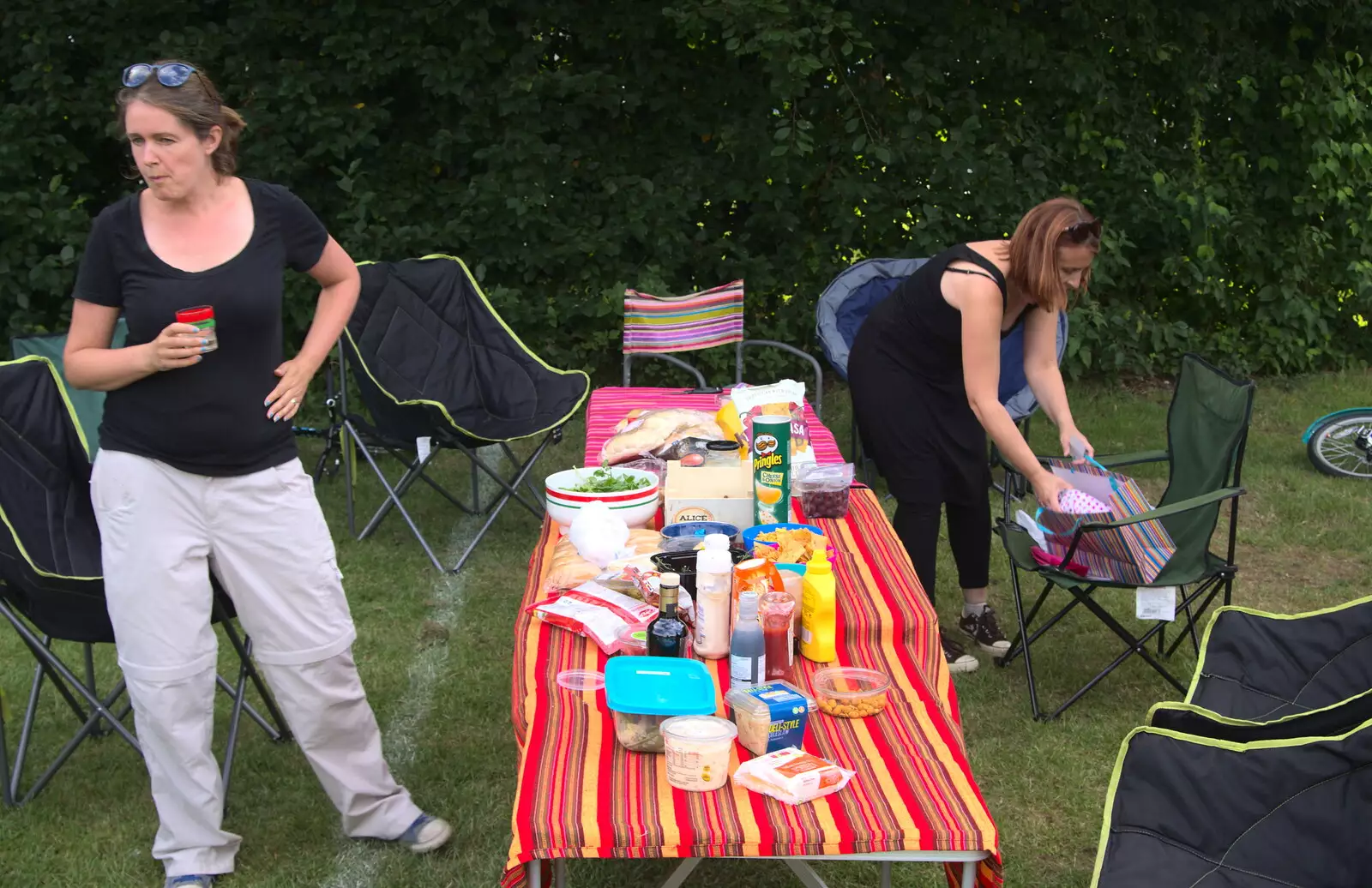 Camping tea time, from Camping at Dower House, West Harling, Norfolk - 1st July 2017