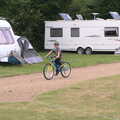 Fred roams around on his bike, Camping at Dower House, West Harling, Norfolk - 1st July 2017