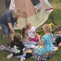 The children have their own blanket, Camping at Dower House, West Harling, Norfolk - 1st July 2017