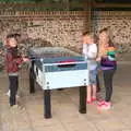 Fred plays table football, Camping at Dower House, West Harling, Norfolk - 1st July 2017