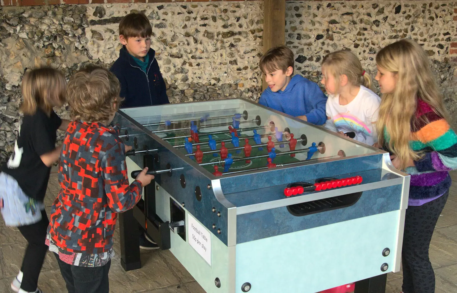 The football game is full-on, from Camping at Dower House, West Harling, Norfolk - 1st July 2017