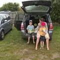 There's time for a top-up car picnic, A Wet Day at the Beach, Sea Palling, Norfolk - 16th July 2017