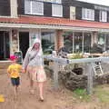 Harry and Isobel, A Wet Day at the Beach, Sea Palling, Norfolk - 16th July 2017