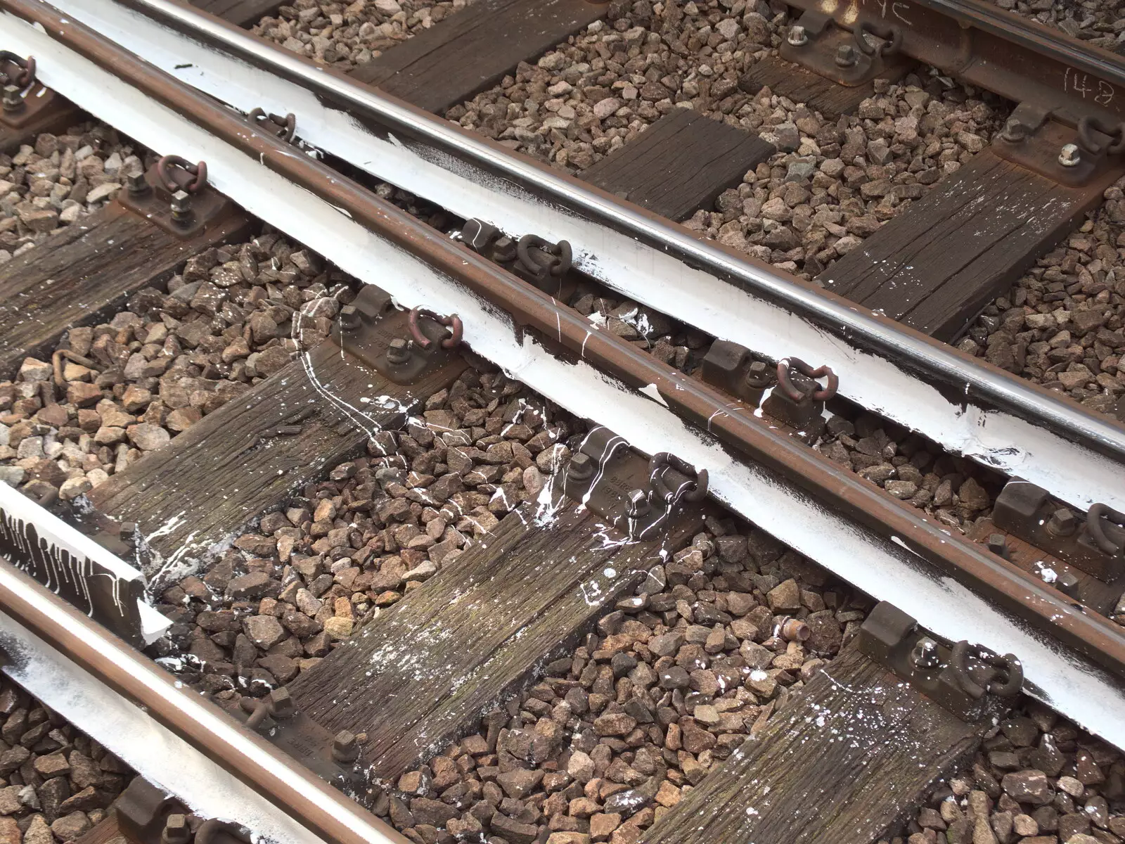 There's a quality paint job on the railway tracks, from A BSCC Ride to Pulham Market and Seeing the Queen, Norfolk and London - 20th July 2017