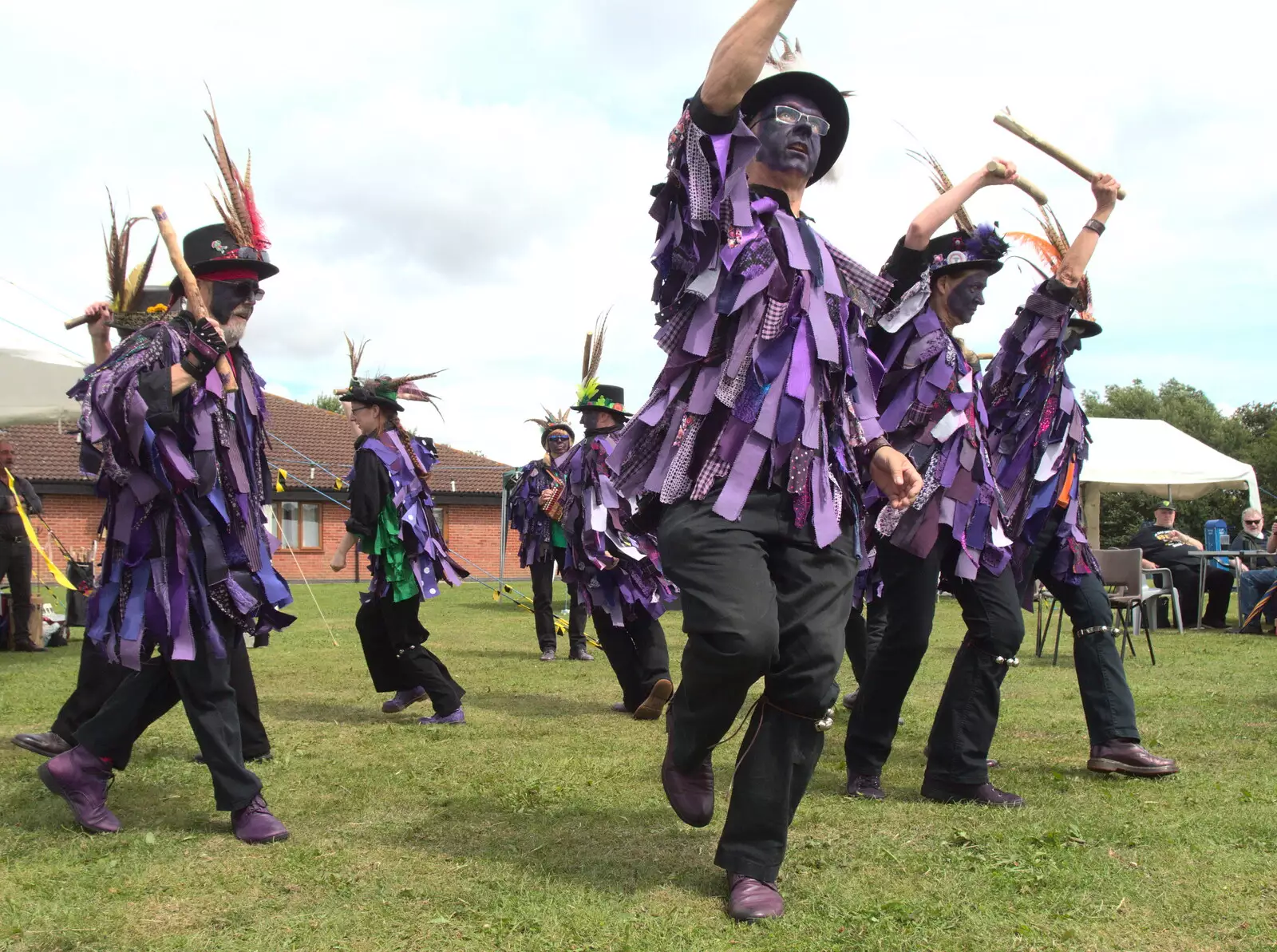 The 'Pedants' Revolt' Border Morris entertains, from The Humpty Dumpty Beer Festival, Reedham, Norfolk - 22nd July 2017