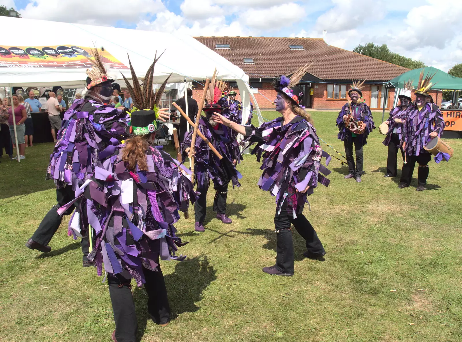 More morris dancing from Pedants Revolt, from The Humpty Dumpty Beer Festival, Reedham, Norfolk - 22nd July 2017