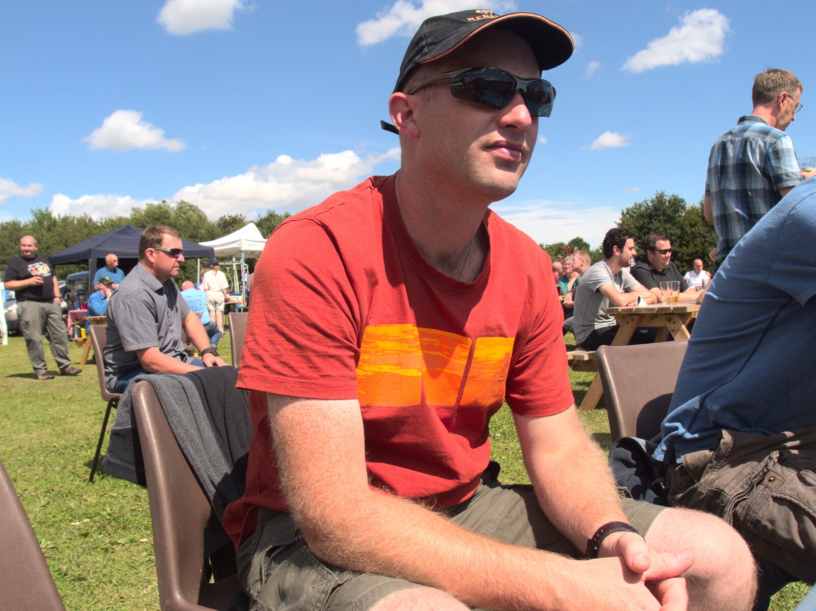 Paul watches stuff from The Humpty Dumpty Beer Festival, Reedham, Norfolk - 22nd July 2017