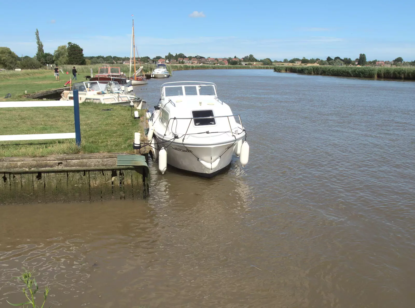 Looking up the river towards Reedham, from The Humpty Dumpty Beer Festival, Reedham, Norfolk - 22nd July 2017