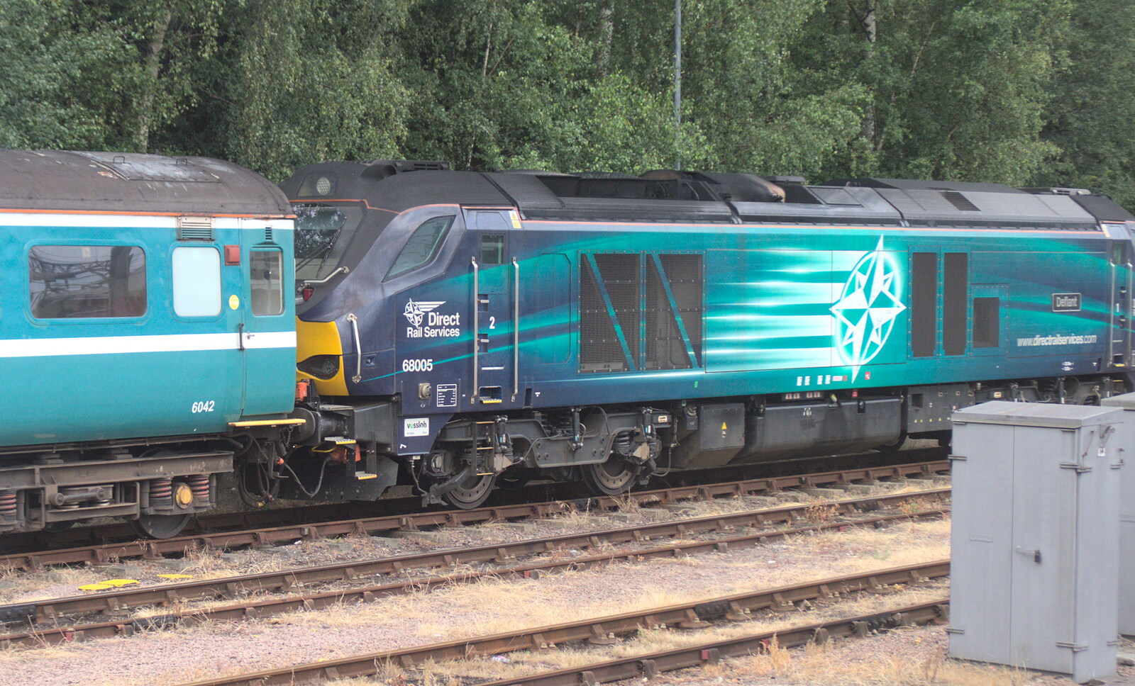 A Class 68 68005 at Norwich with a Mark 2 set from The Humpty Dumpty Beer Festival, Reedham, Norfolk - 22nd July 2017
