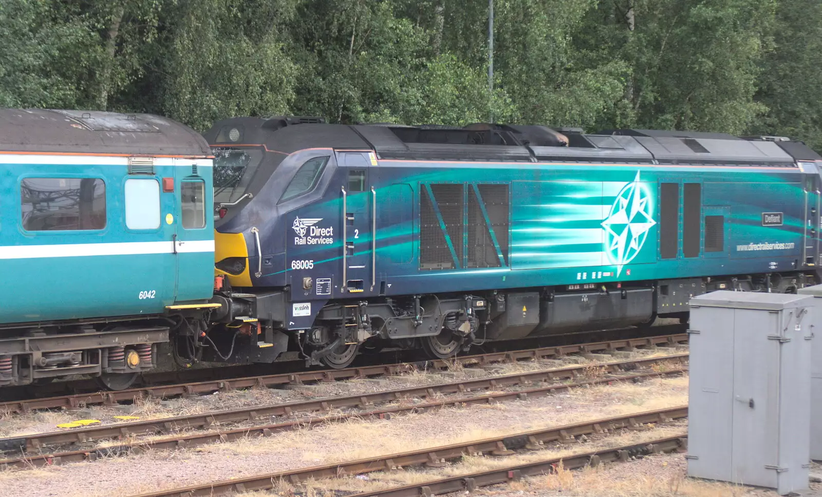 A Class 68 68005 at Norwich with a Mark 2 set, from The Humpty Dumpty Beer Festival, Reedham, Norfolk - 22nd July 2017