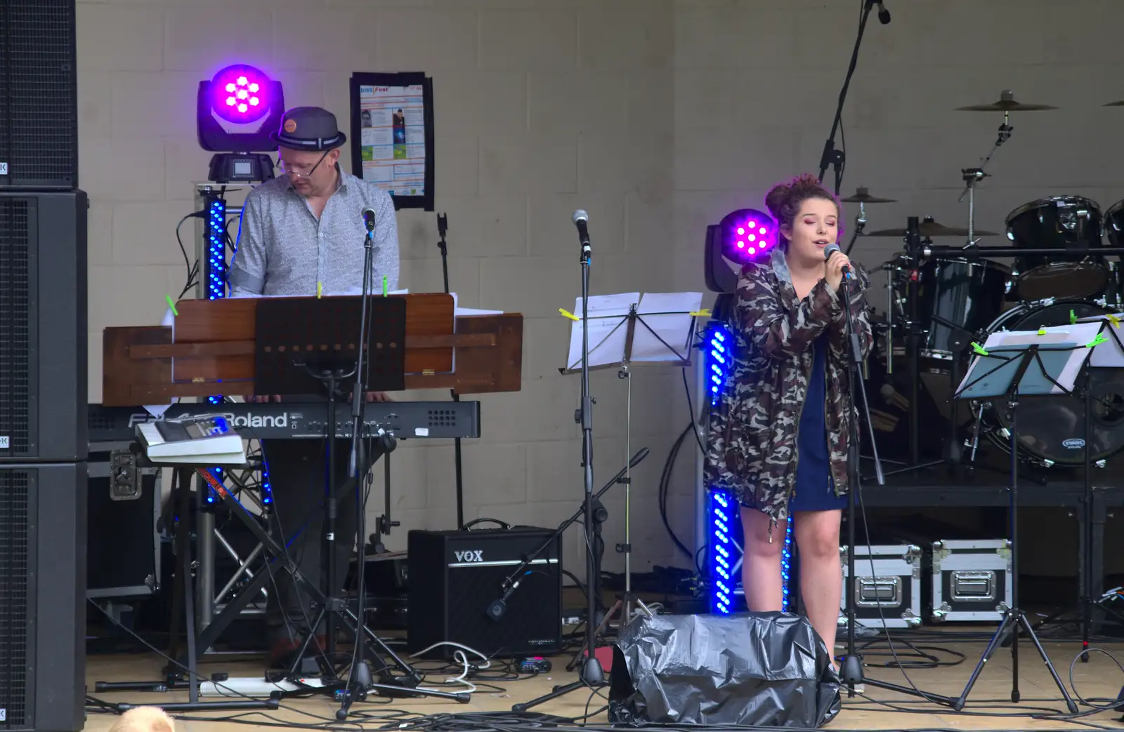 Keyboard and vocals, from Diss Fest, or Singin' in the Rain, Diss, Norfolk - 23rd July 2017