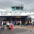 Crowds outside Kerry Airport, Liverpool to Baile an Sceilg, County Kerry, Ireland - 30th July 2017