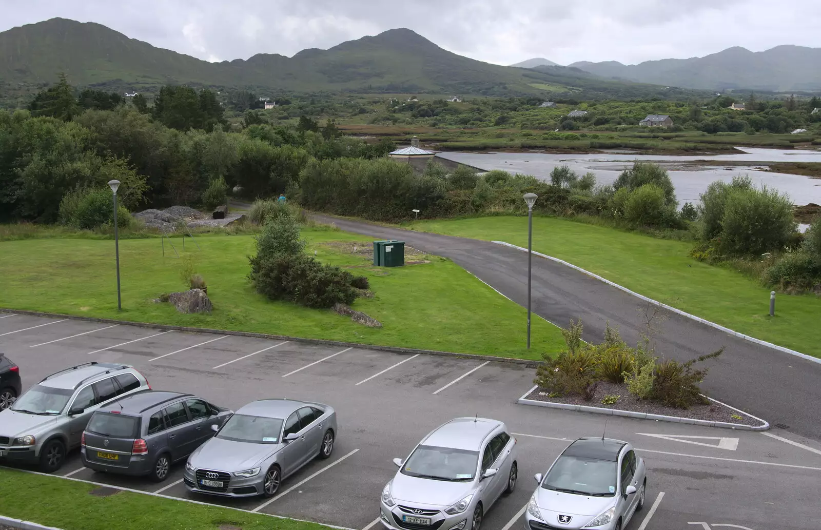 The apartment car park, from Baile an Sceilg to An tSnaidhme, Co. Kerry, Ireland - 31st July 2017