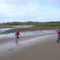 The boys run around on the beach, Baile an Sceilg to An tSnaidhme, Co. Kerry, Ireland - 31st July 2017