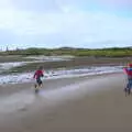 The boys run around on the beach, Baile an Sceilg to An tSnaidhme, Co. Kerry, Ireland - 31st July 2017