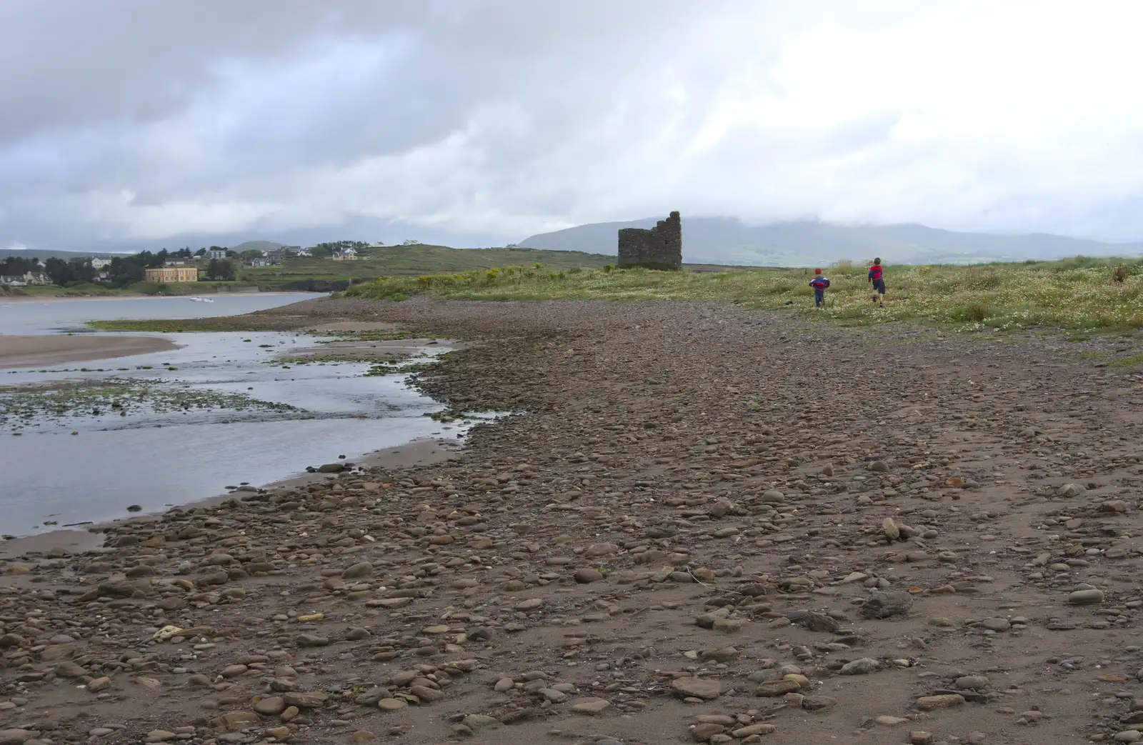 Harry and Fred near the castle, from Baile an Sceilg to An tSnaidhme, Co. Kerry, Ireland - 31st July 2017