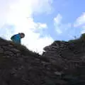 Isobel on the wall, Baile an Sceilg to An tSnaidhme, Co. Kerry, Ireland - 31st July 2017