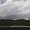 Two people walk on the spit, Baile an Sceilg to An tSnaidhme, Co. Kerry, Ireland - 31st July 2017