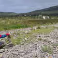 Fred adds to a cairn, Baile an Sceilg to An tSnaidhme, Co. Kerry, Ireland - 31st July 2017