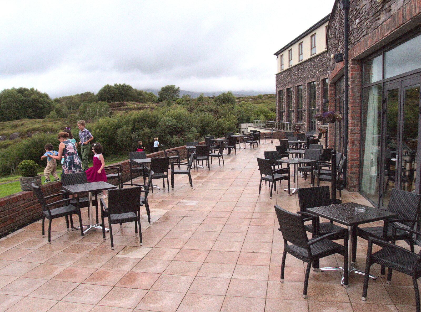 The Sneem Hotel's extensive patio from In The Sneem, An tSnaidhm, Kerry, Ireland - 1st August 2017