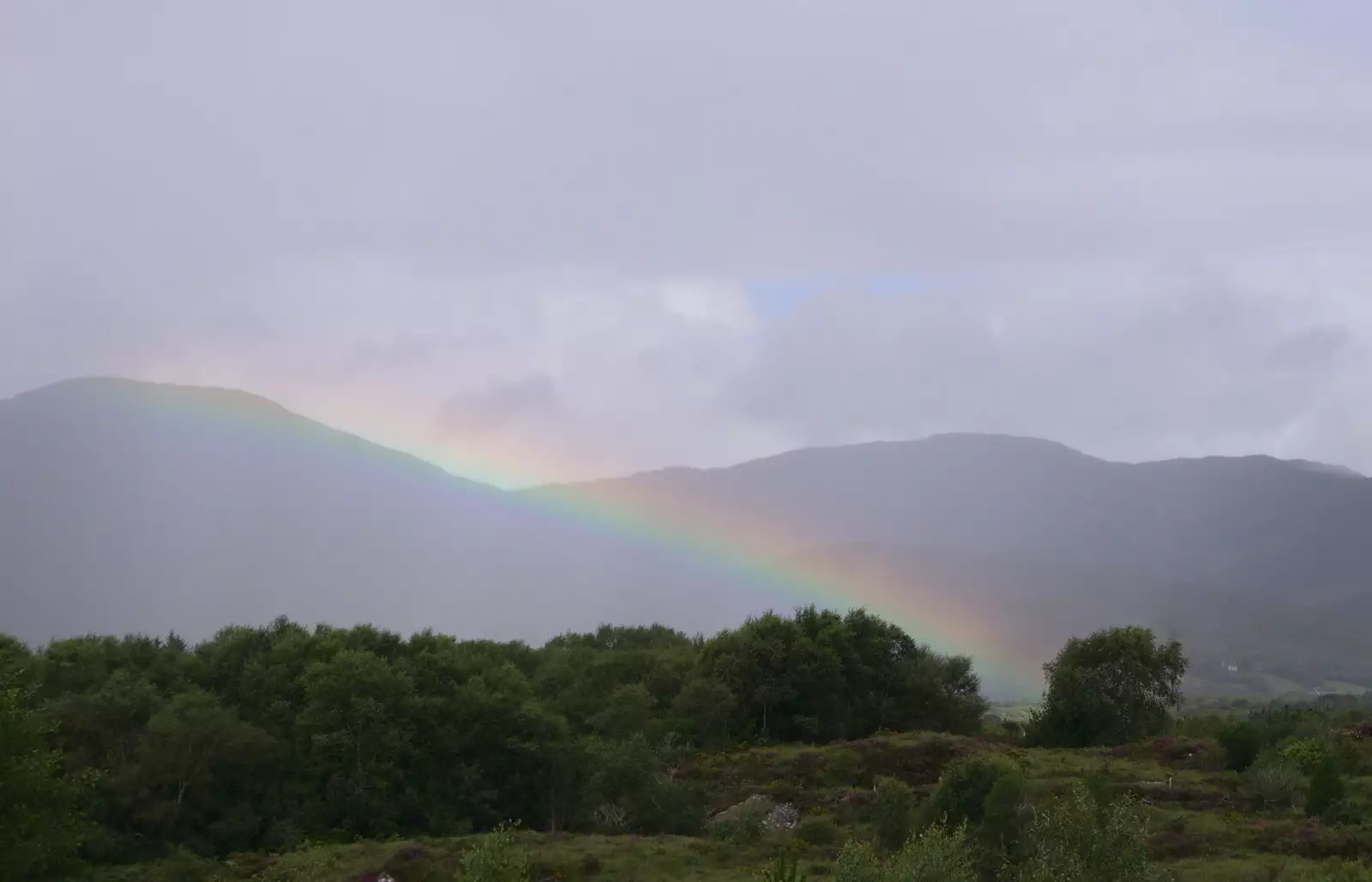 A rainbow over the mountains, from In The Sneem, An tSnaidhm, Kerry, Ireland - 1st August 2017