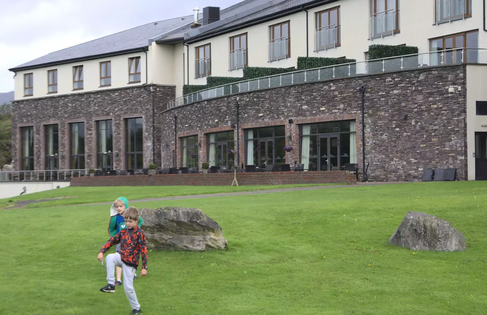 Fred does some sort of dancing on the lawn, from In The Sneem, An tSnaidhm, Kerry, Ireland - 1st August 2017