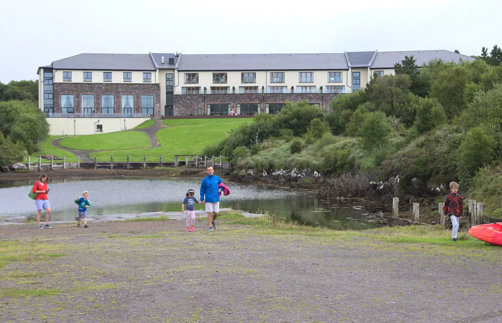 Walking in front of the Hotel Sneem, from In The Sneem, An tSnaidhm, Kerry, Ireland - 1st August 2017