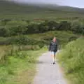 Isobel walks along the path, Staigue Fort and the Beach, Kerry, Ireland - 2nd August 2017