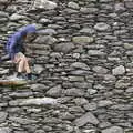 Fred up on the wall, Staigue Fort and the Beach, Kerry, Ireland - 2nd August 2017