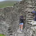 Steps run up and down all around the walls, Staigue Fort and the Beach, Kerry, Ireland - 2nd August 2017