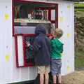 The boys queue up for ice cream, Staigue Fort and the Beach, Kerry, Ireland - 2nd August 2017