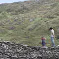 Faith gets a bit daring on the top of the wall, Staigue Fort and the Beach, Kerry, Ireland - 2nd August 2017