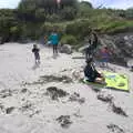 Haryanna on a picnic blanket, Staigue Fort and the Beach, Kerry, Ireland - 2nd August 2017