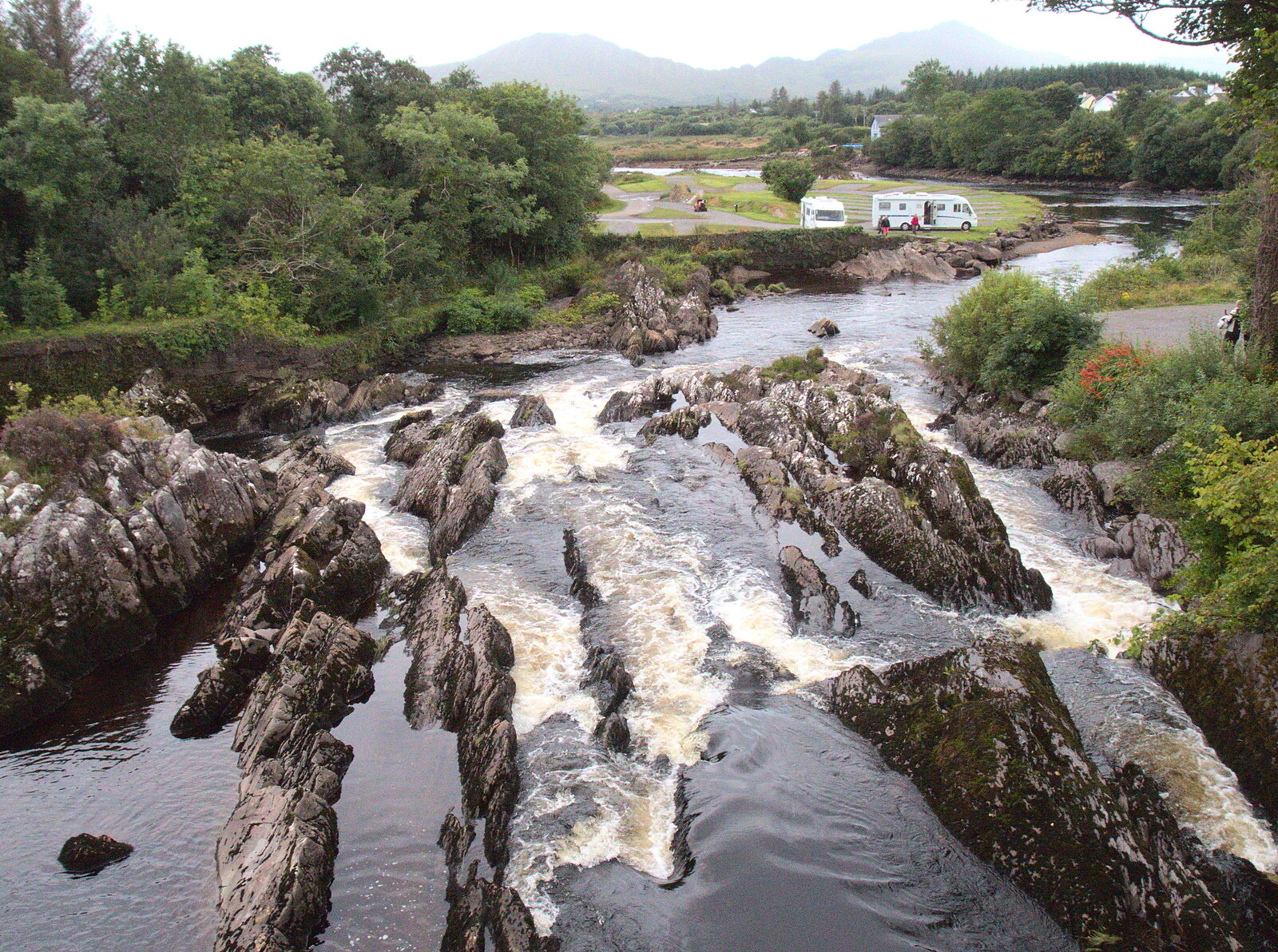 The raging rapids of the Sneem river from A Seafari Boat Trip, Kenmare, Kerry, Ireland - 3rd August 2017