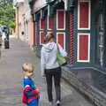 Harry and Isobel on the streets of Kenmare, A Seafari Boat Trip, Kenmare, Kerry, Ireland - 3rd August 2017